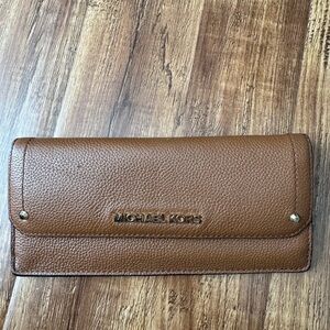 Michael Kors Tan Leather Key & Card Holder
